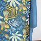 2-Seater Bench in Azure Blue Fabric – 1940s