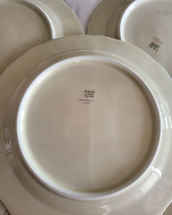 Limoges Bernardaud 5 Assiettes Plates en porcelaine