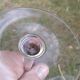 14cl Nancy Houillon crystal wine glass, amber lined, floral frieze