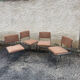 Lot de 4 chaises en métal chromé