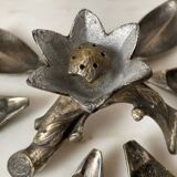 Ashtray flower 1970 silver bronze