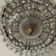 Golden ceiling lamp with crystal tassels