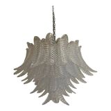 Murano Glass Chandelier With Clear Palm Italian Handmade Kromo