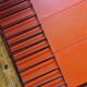 Vintage etagere taken orange shelves