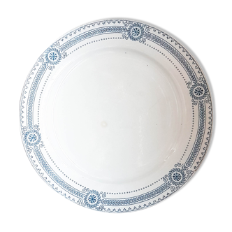 Lot of 4 blue plates "carina" U&C Sarreguemines Terre de Fer
