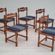 5 chairs in oak wood 1960