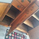 Art Deco sideboard with marble tops, antique dresser, display cabinet