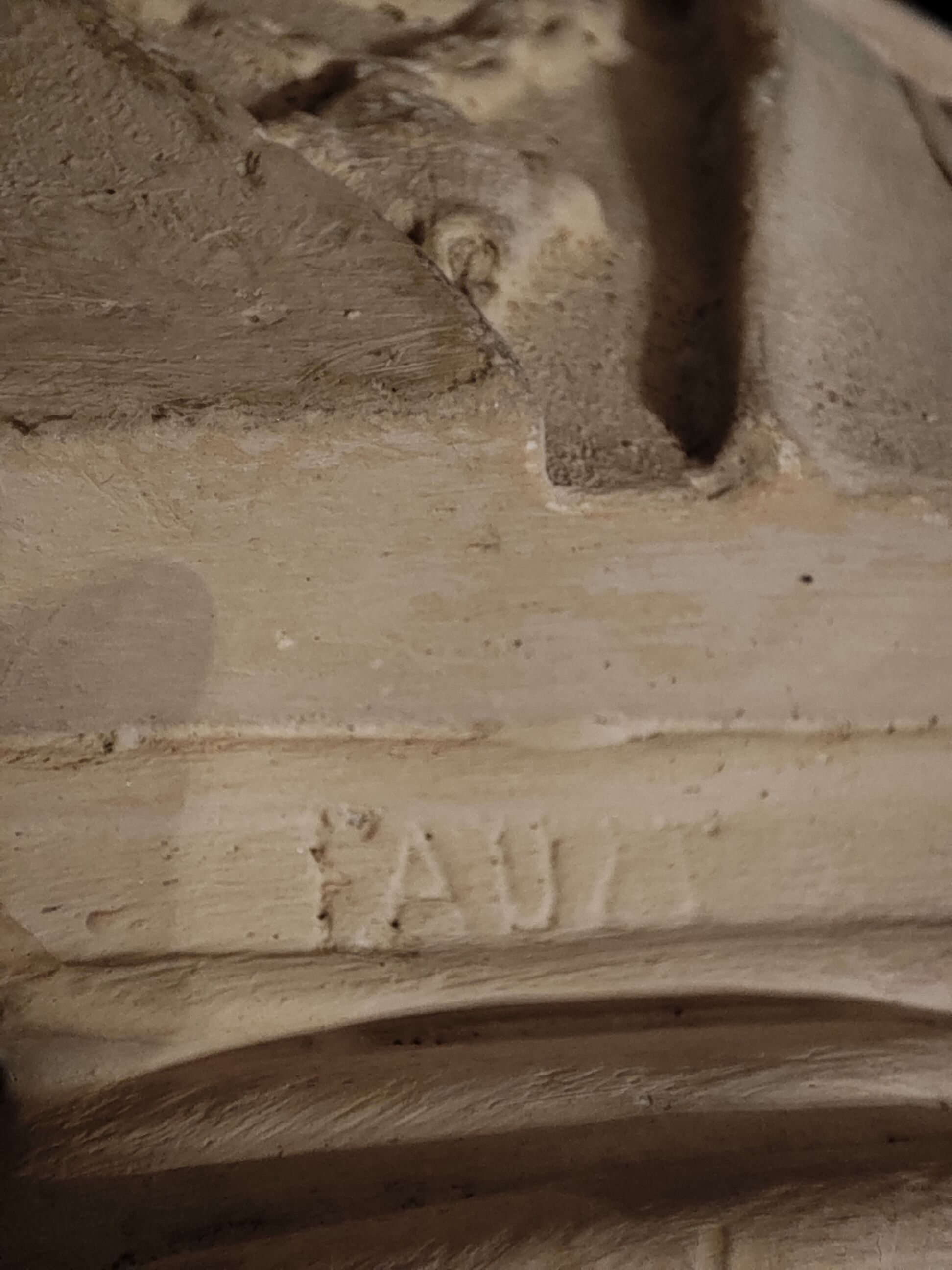 Plaster busts "margherita and faust" from the 50s
