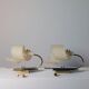 Pair of vintage wall lamps from the 1950s in brass.