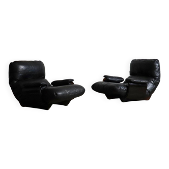 Paire de fauteuils Ligne Roset Marsala par Michel Ducaroy, années 1970