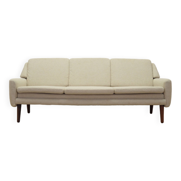 Canapé crème, design danois, années 1970, production : Danemark