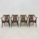 Set of 4 Plywood dining chairs , 1960s