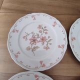 Set of 6 Limoges porcelain dinner plates by Deshoulières
