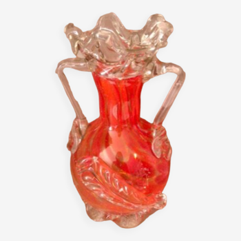 Vase en verre soufflé Murano années 60