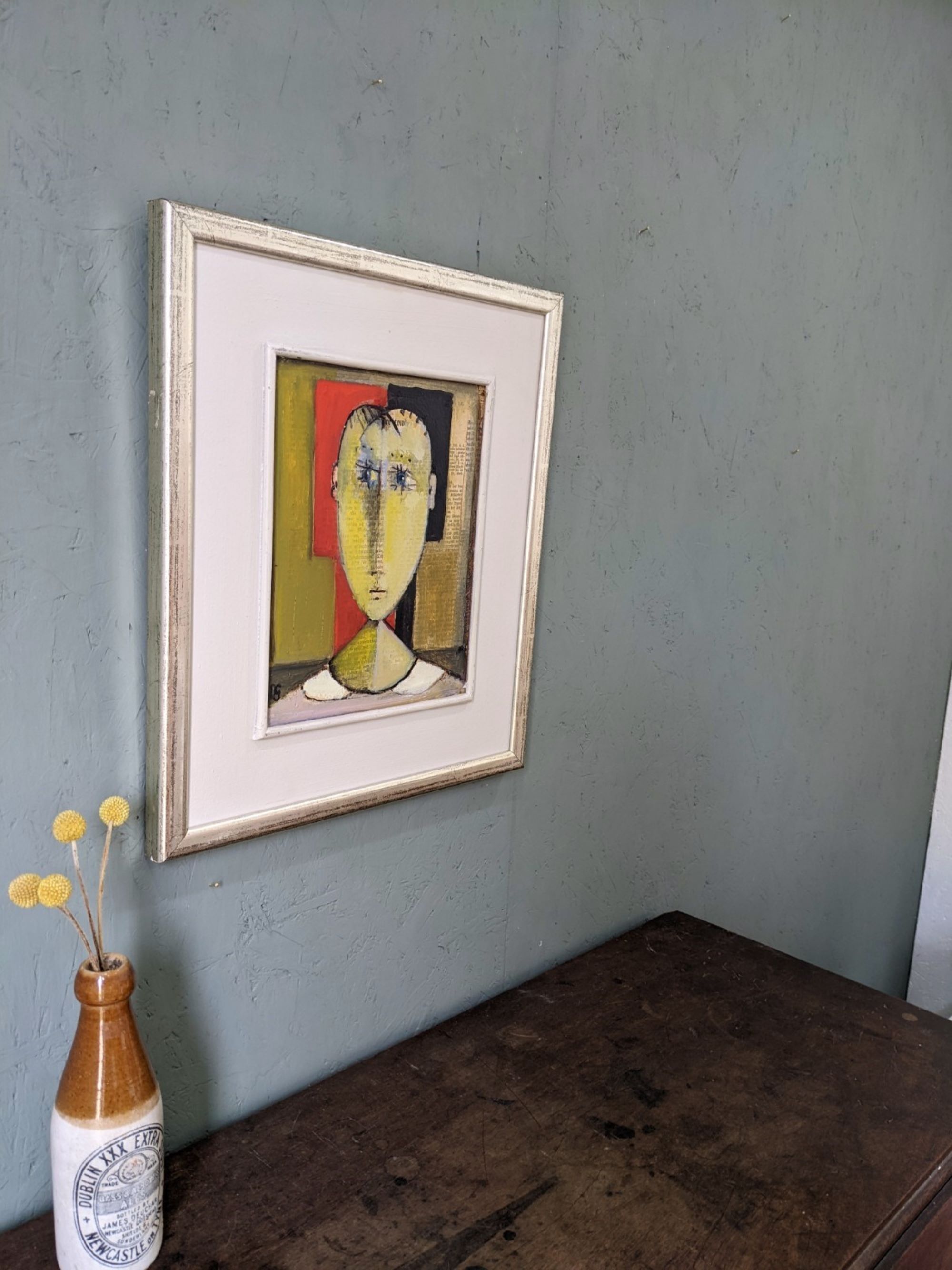 Contemporary Figurative Oil Painting "Portrait of a Boy" Framed, 2009