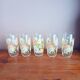 Set of 5 floral orangeade glasses