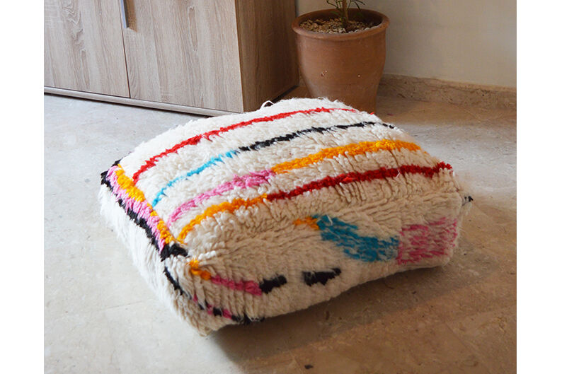 Pouf tapis marocain azilal