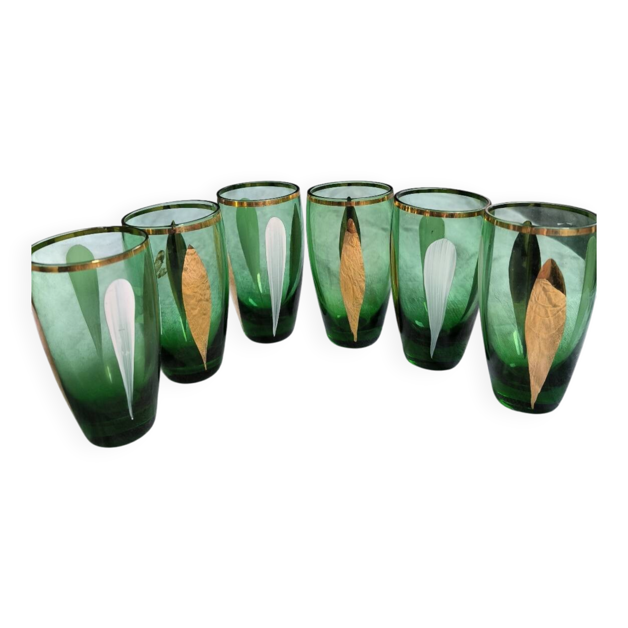 6 crystal liqueur glasses