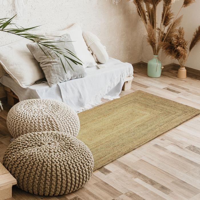 Corridor carpet in jute 45x120 cm