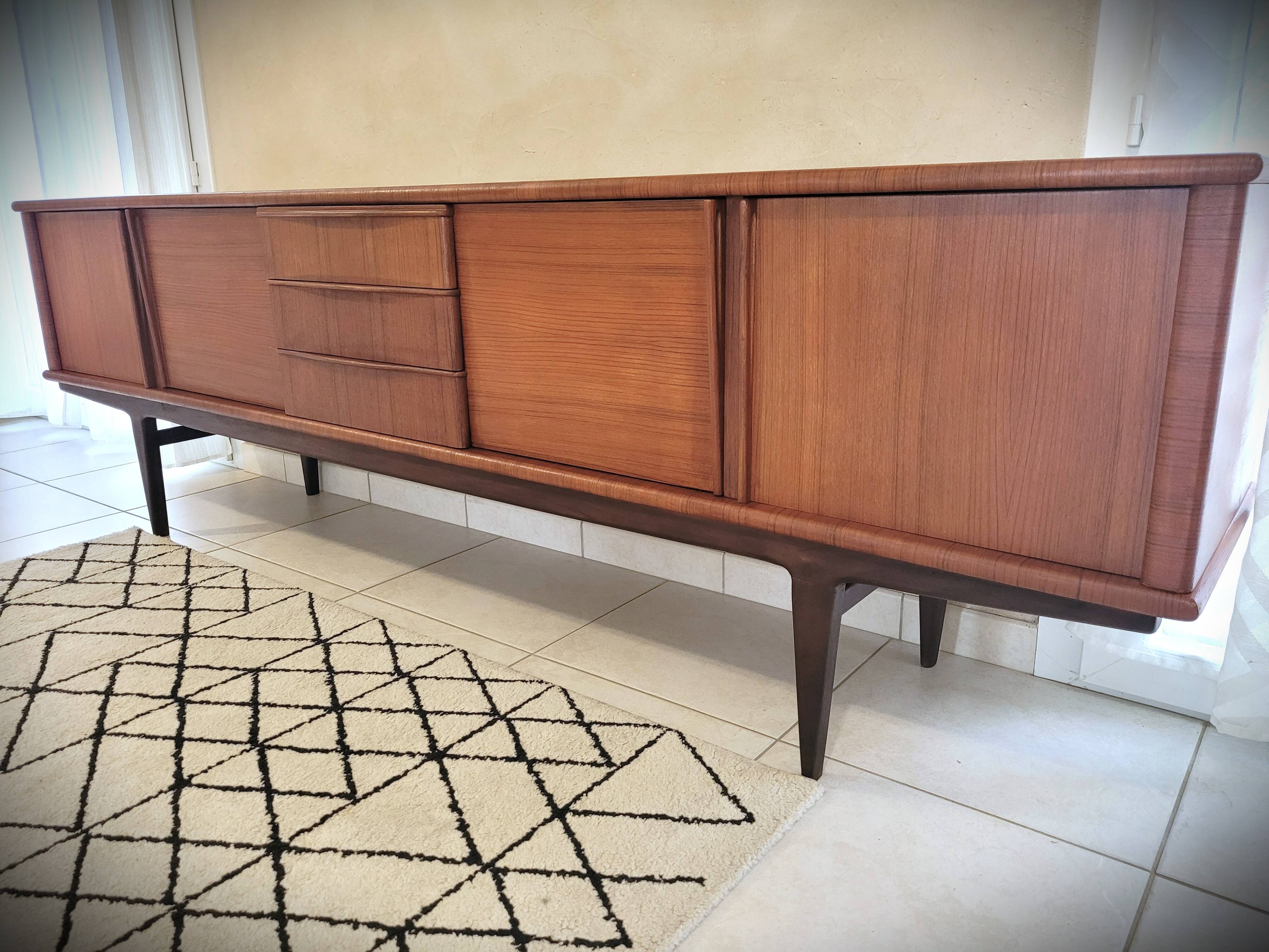 Scandinavian design sideboard in vintage teak