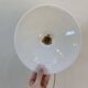 Pair of vintage white opaline pendant lights