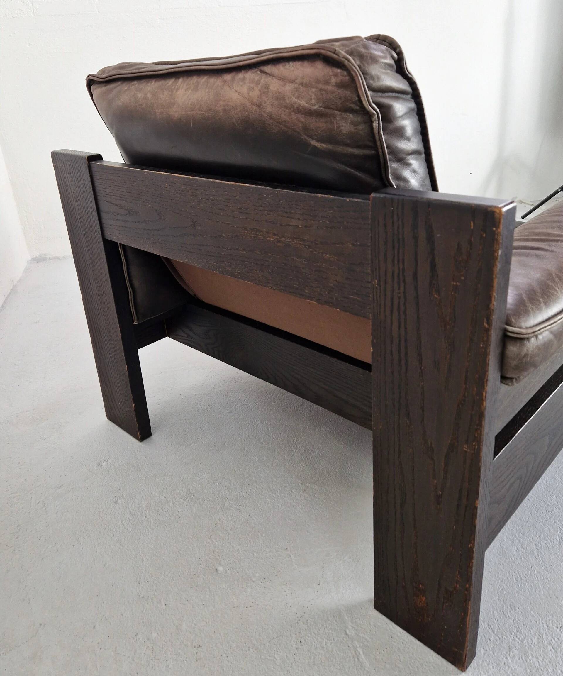 Brutalist armchair by Harry de Groot for Leolux, 1970s