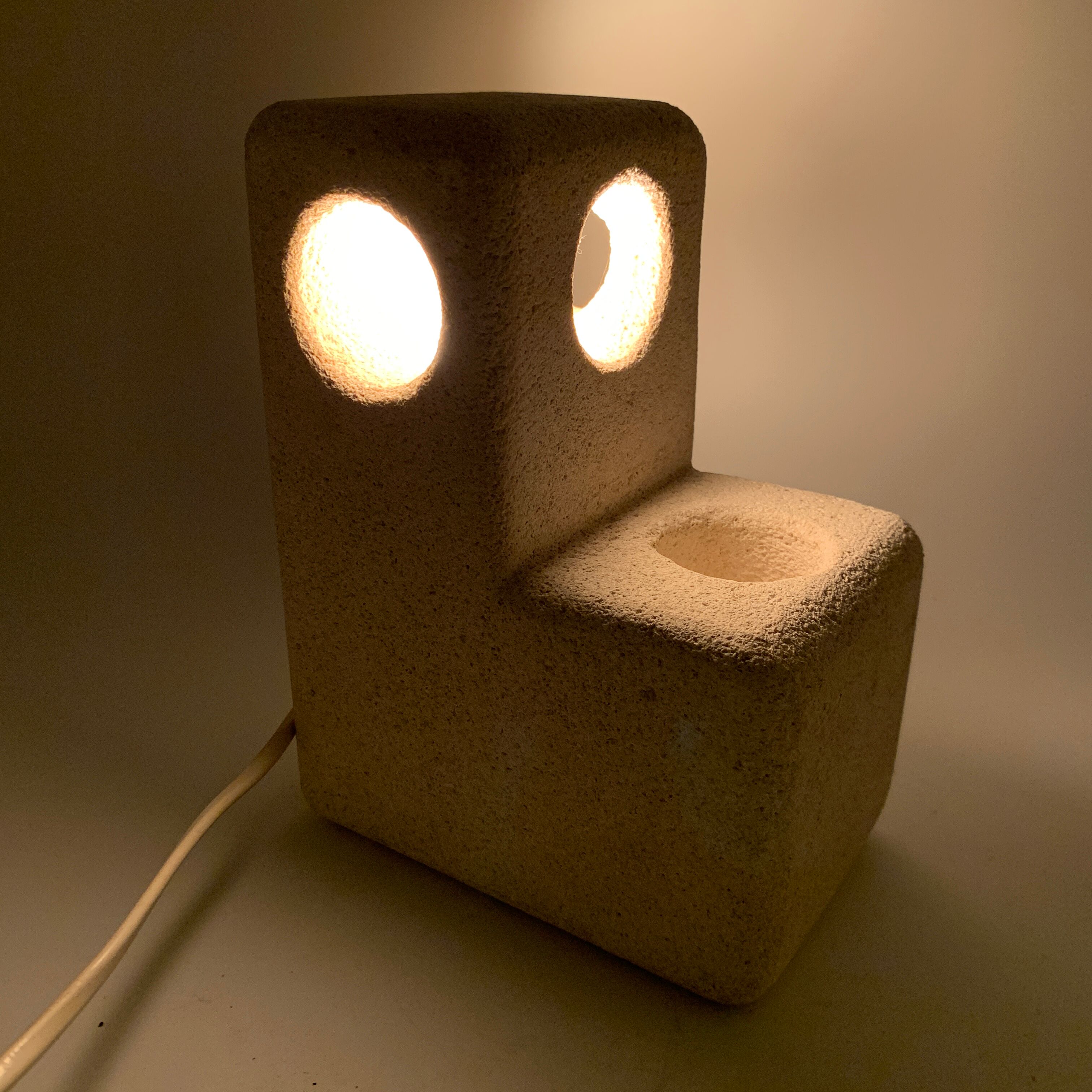 Pied de lampe en pierre naturelle
