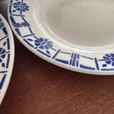 Set of 5 old earthenware plates Céranord St Amand - Made in France