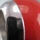 Seventies Space Age Eyeball table lamp in red and chrome laqué metal