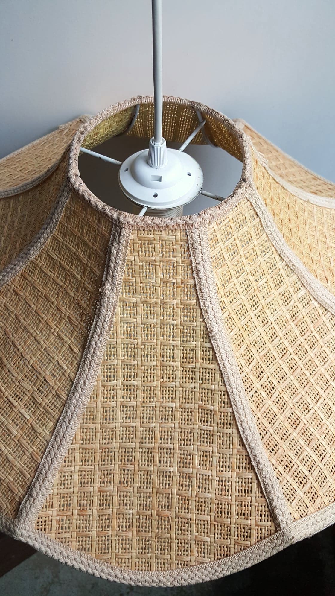 Suspension pagode vintage en raphia