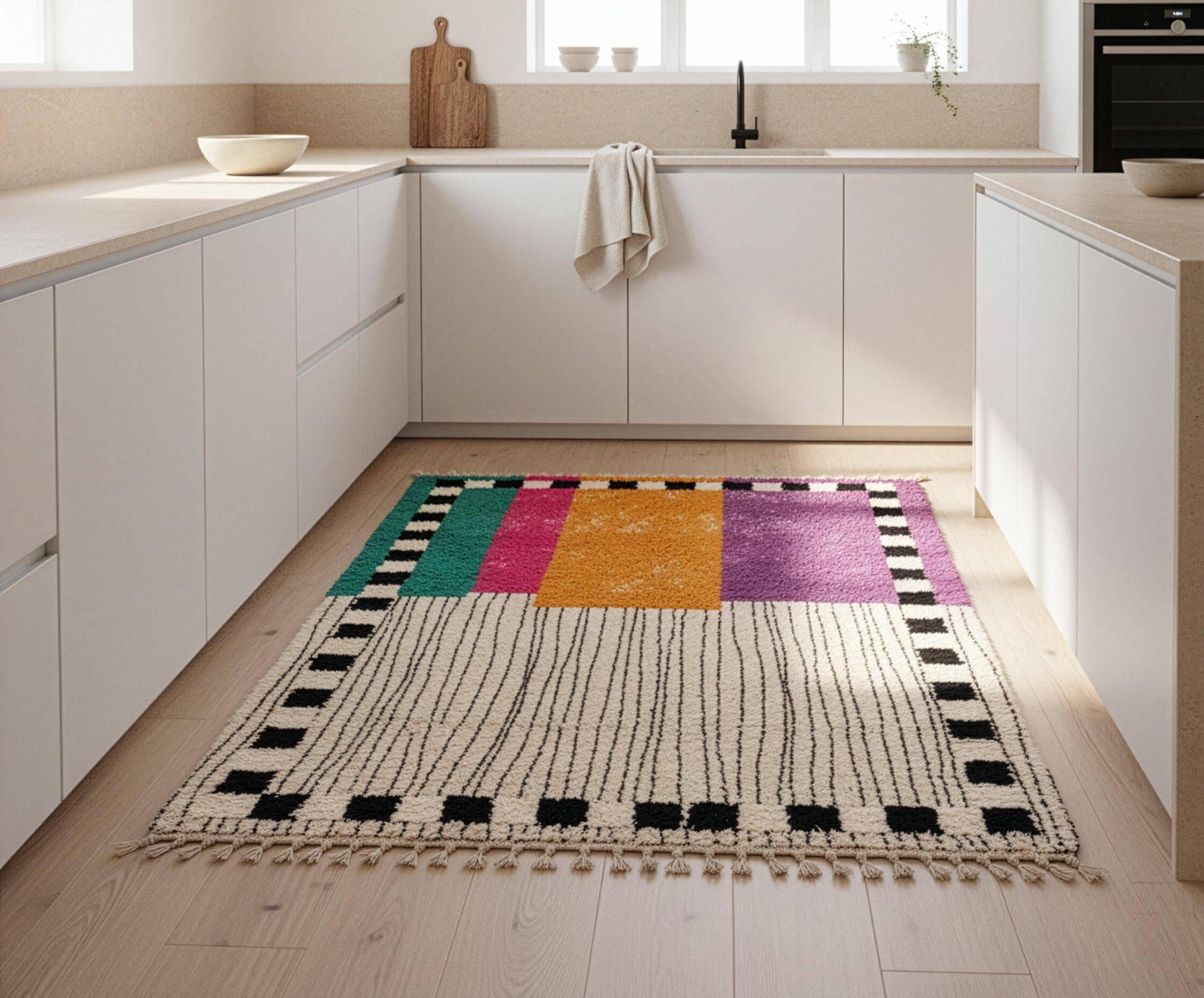 Unique handmade Berber rug 3x2 m