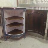 Pair of solid walnut notches painted and patinated around 1950