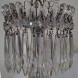 Napoleon III chandelier with crystal pendants, signed Portieux 19th century