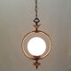 Suspension bronze brass and opaline / vintage