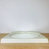 Mirror space age square plastic white 44 x 44 cm