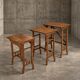 3 x nesting tables / nesting set / arts and crafts / 1950s