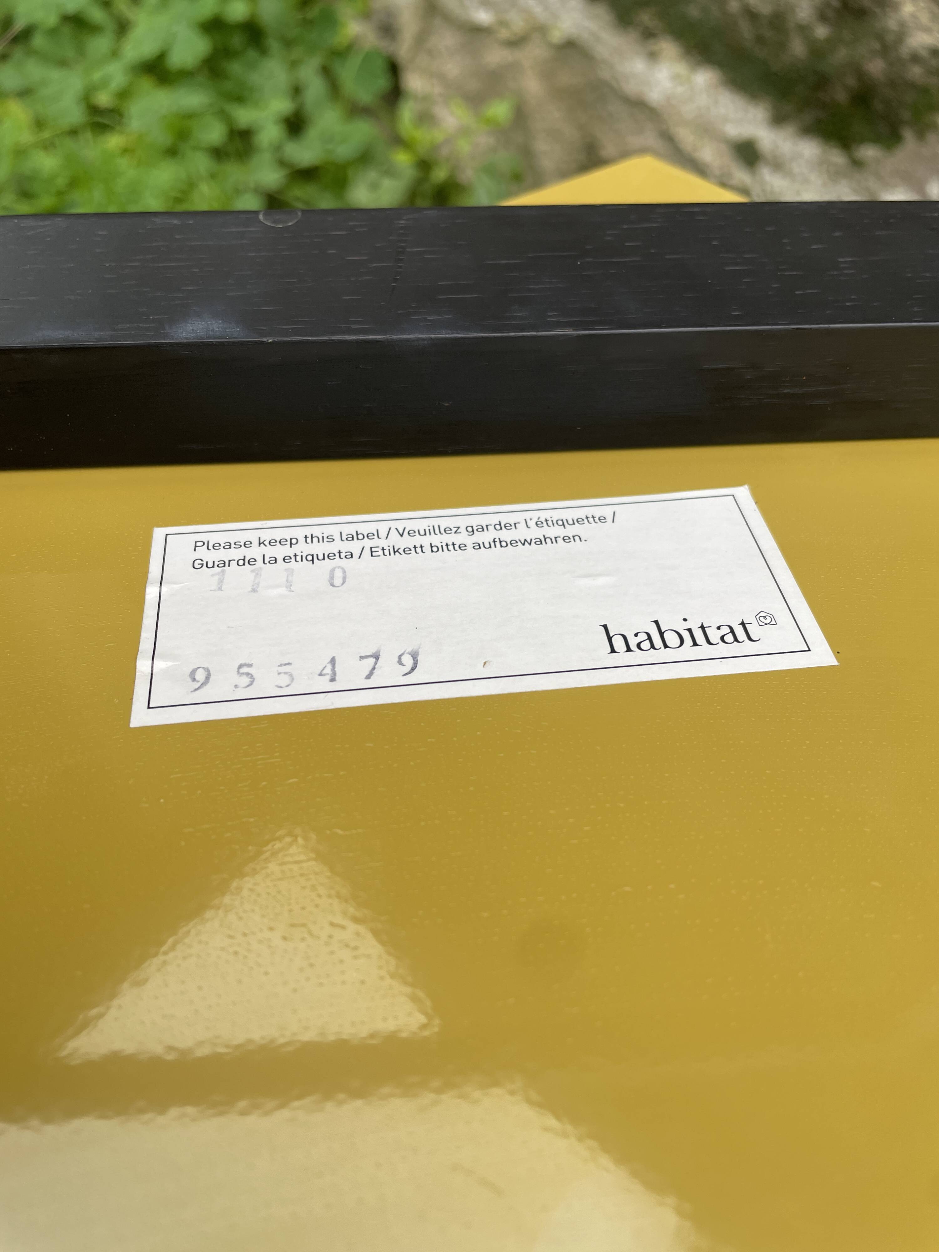 Pair of green and black metal side tables by Habitat