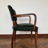 Pair of bridge armchairs green