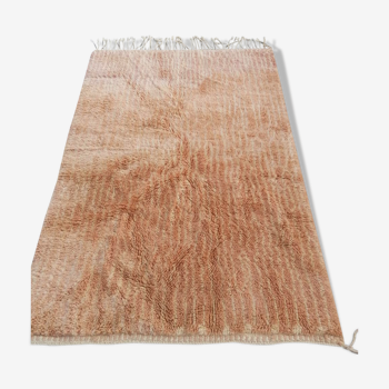 Beige berber carpet in wool 122x182 cm