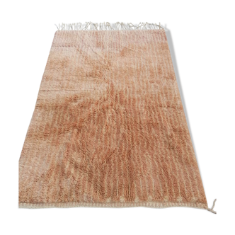 Beige berber carpet in wool 122x182 cm