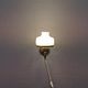 Older wall lamp, in metal, brass and milk-white glass