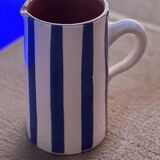 Large striped vase & pitcher