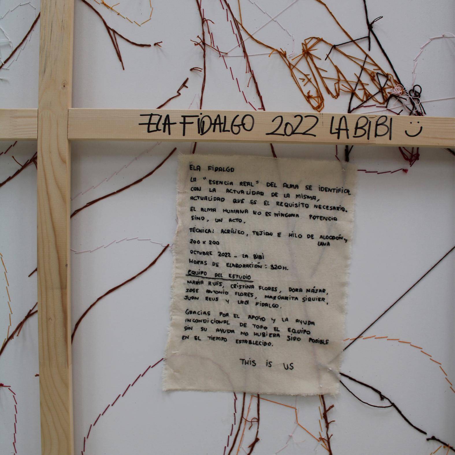 Acrylic, Wool and Cotton Embroidery and Patchwork on Canvas by Ela Fidalgo