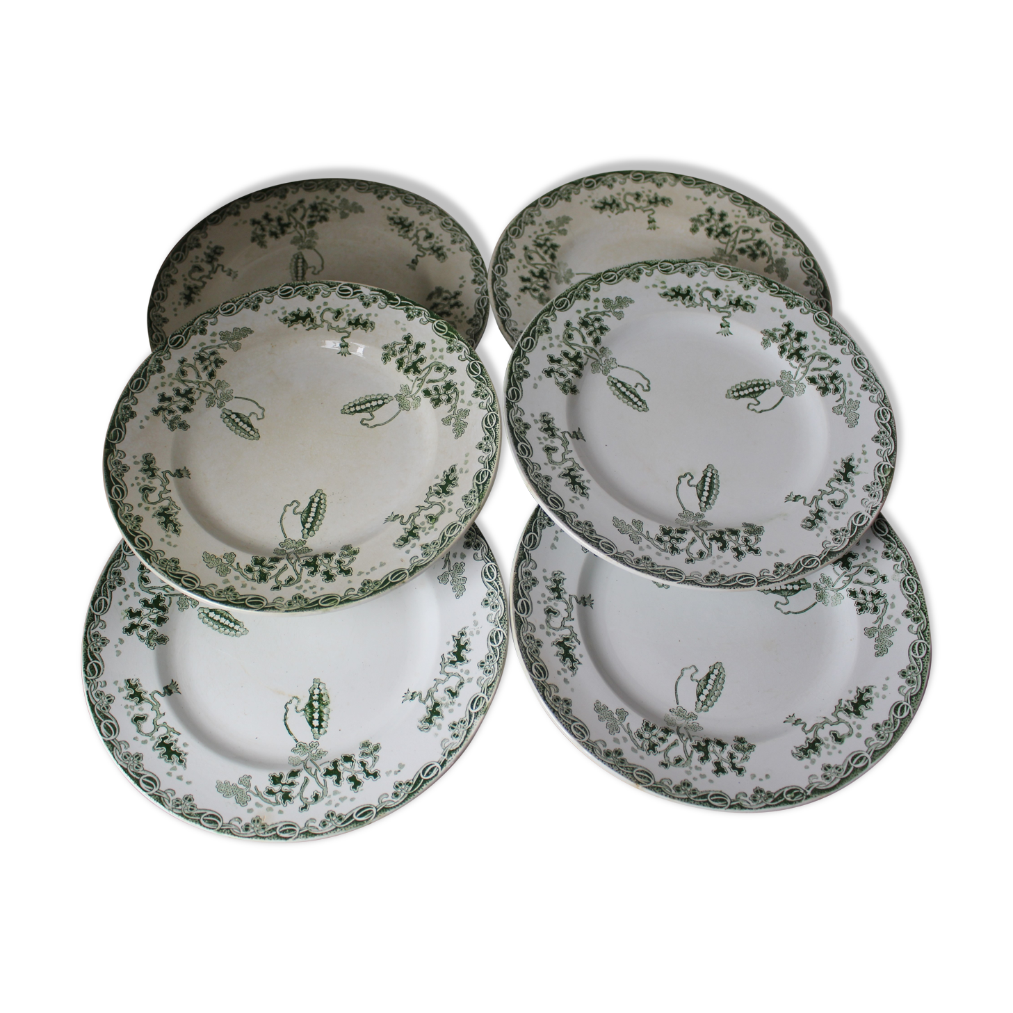 Lot of 6 flat plates "Modern Style"