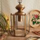 Brass and glass lantern pendant/chandelier - vintage
