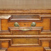 17th Century Antique Oak Commode with Two Rows of Drawers
