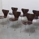 Set of 6 'Series 7' chairs by Arne Jacobsen for Fritz Hansen, 1975