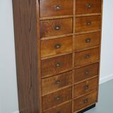 English Oak Apothecary / Filing Cabinet Campaign Style, 1930s