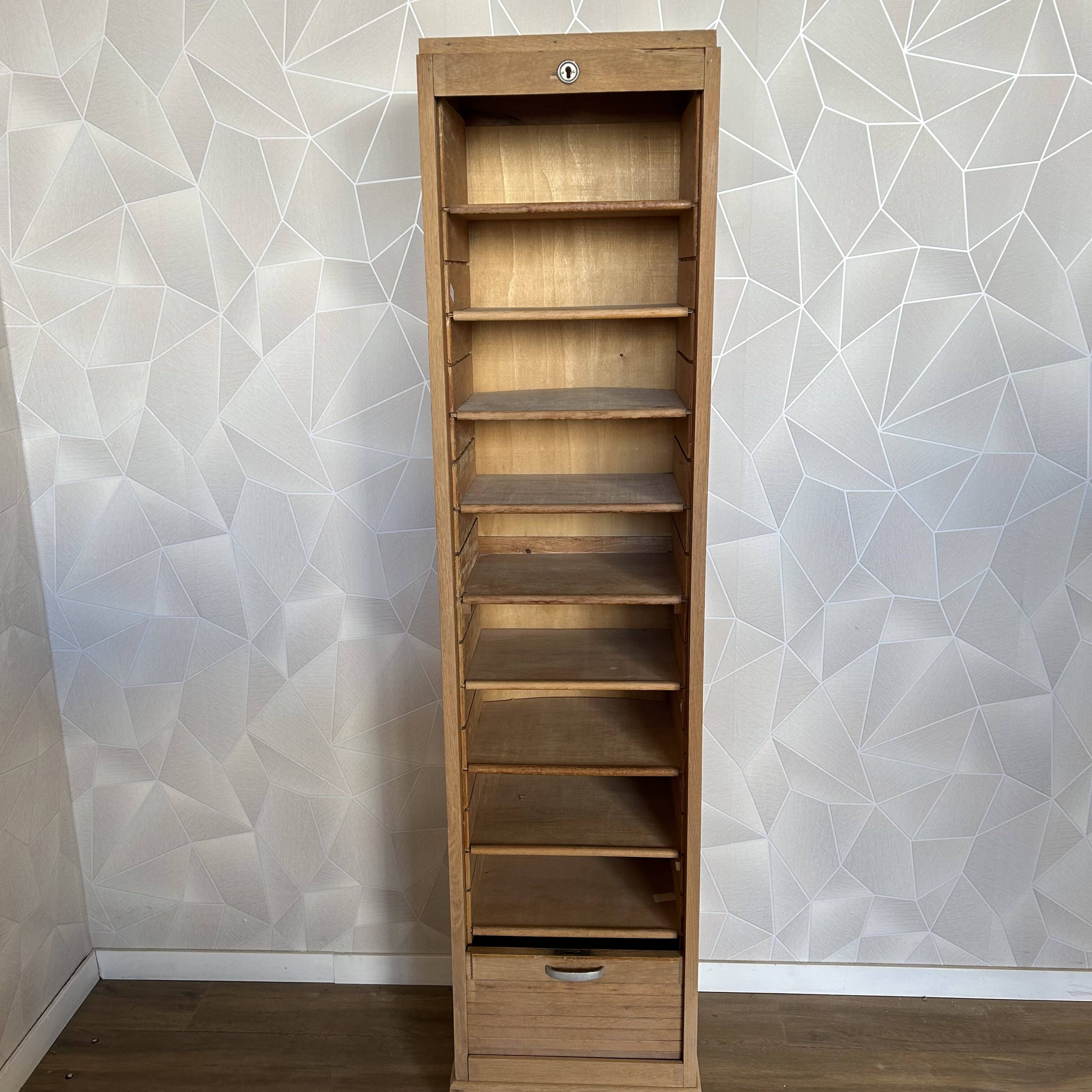 Stripped filing cabinet in oak veneer