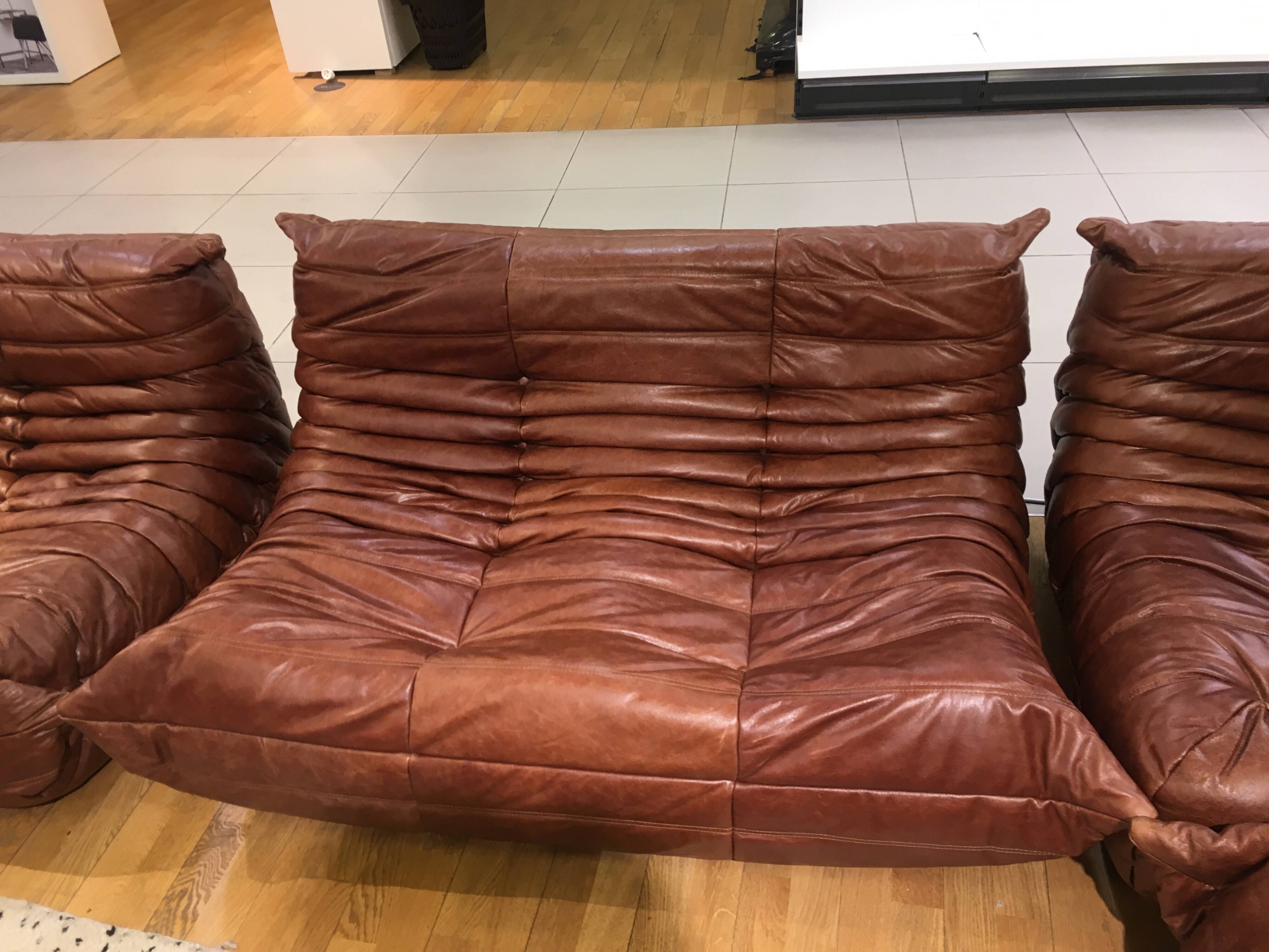 Sofa 2 seater Togo model designed by Michel Ducaroy 1973